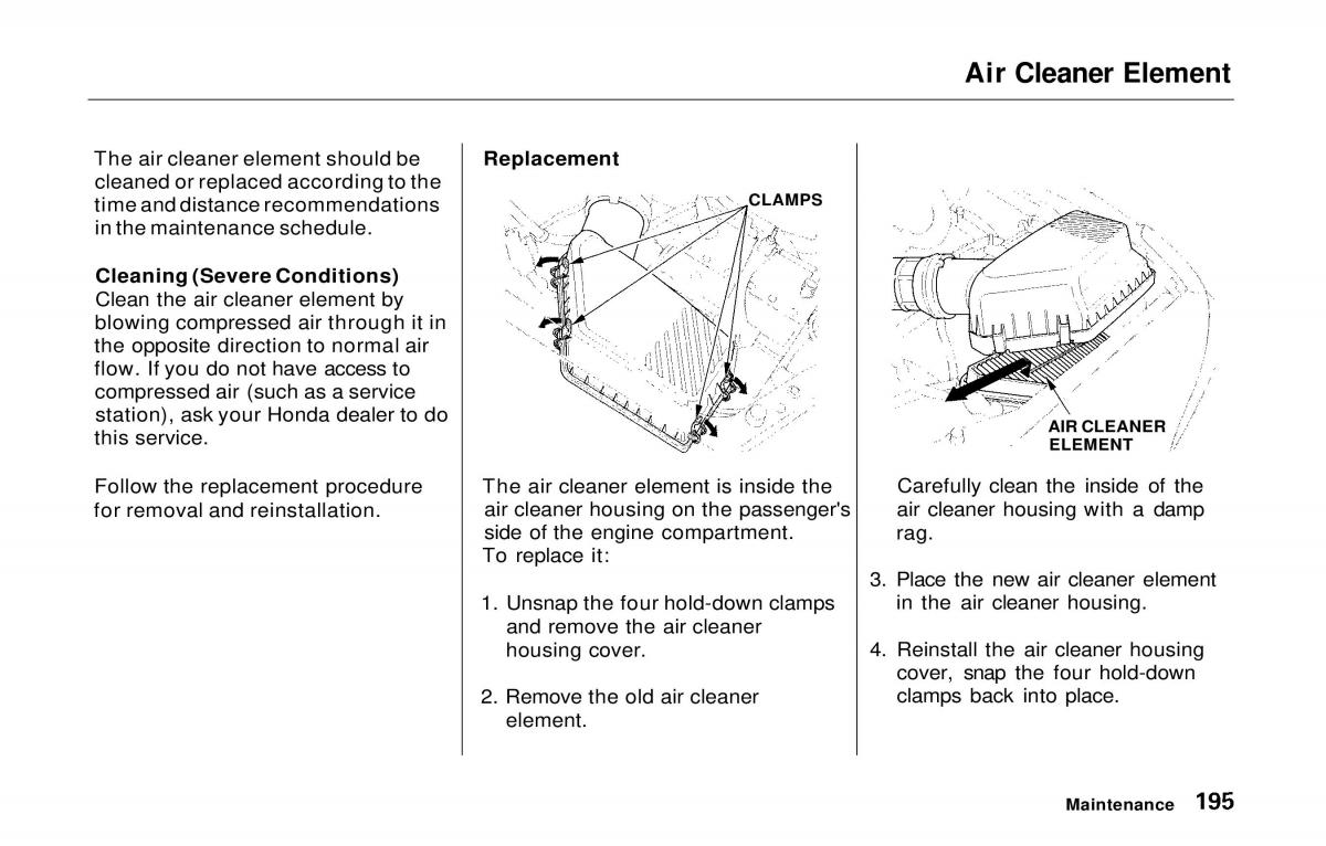 manual  Honda Prelude V 5 owners manual / page 192