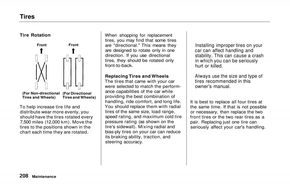 manual  Honda Prelude V 5 owners manual / page 205