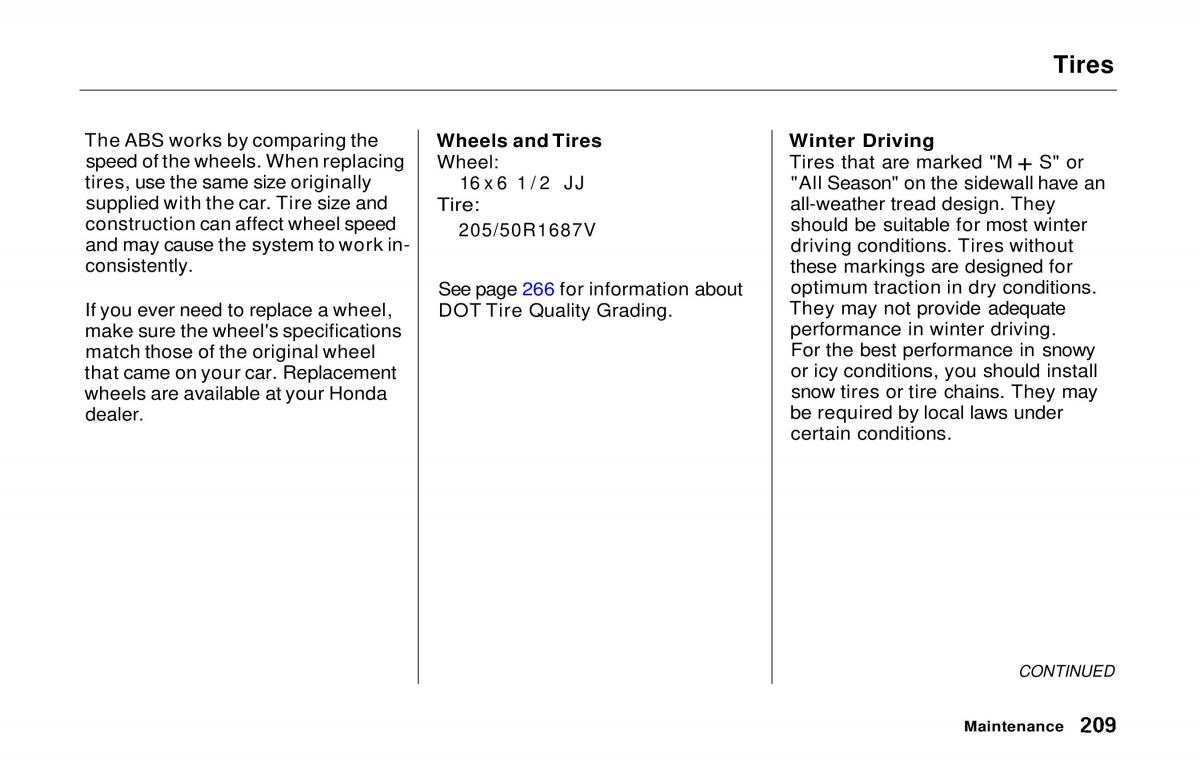 manual  Honda Prelude V 5 owners manual / page 206