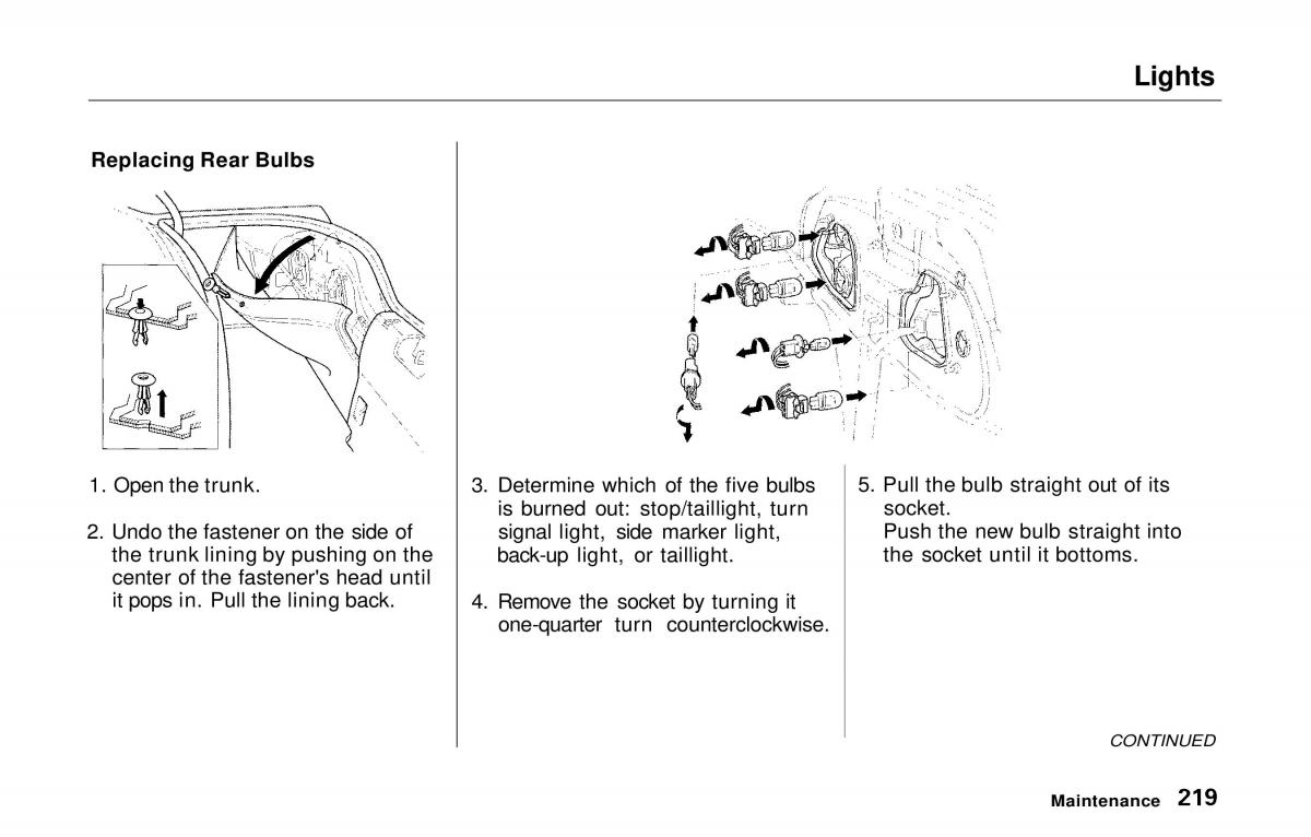 manual  Honda Prelude V 5 owners manual / page 216