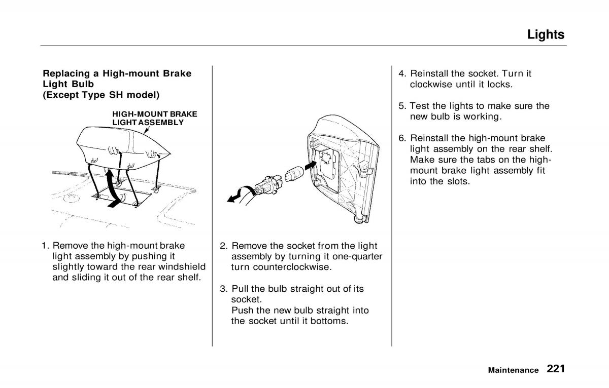 manual  Honda Prelude V 5 owners manual / page 218