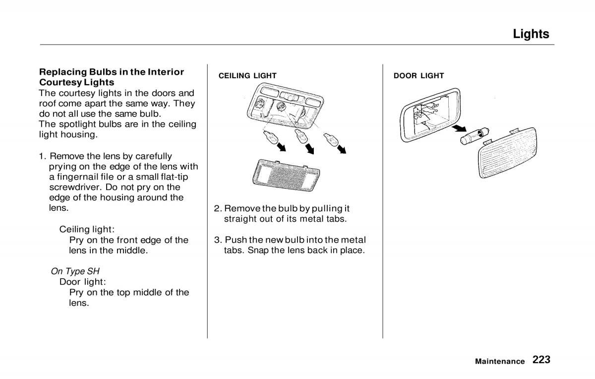 manual  Honda Prelude V 5 owners manual / page 220