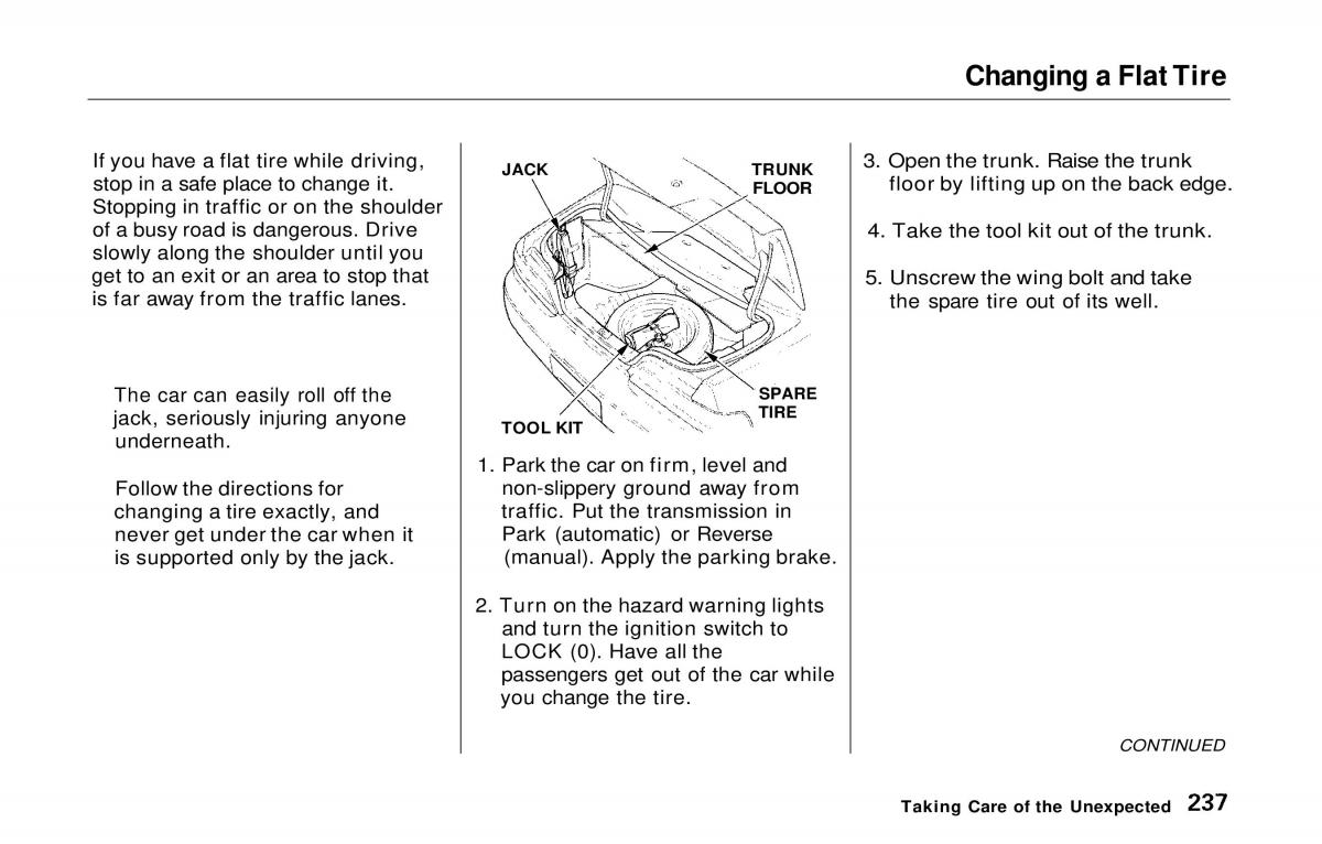 manual  Honda Prelude V 5 owners manual / page 232