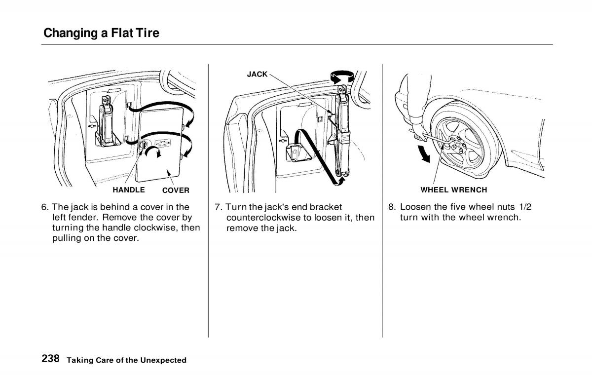 manual  Honda Prelude V 5 owners manual / page 233