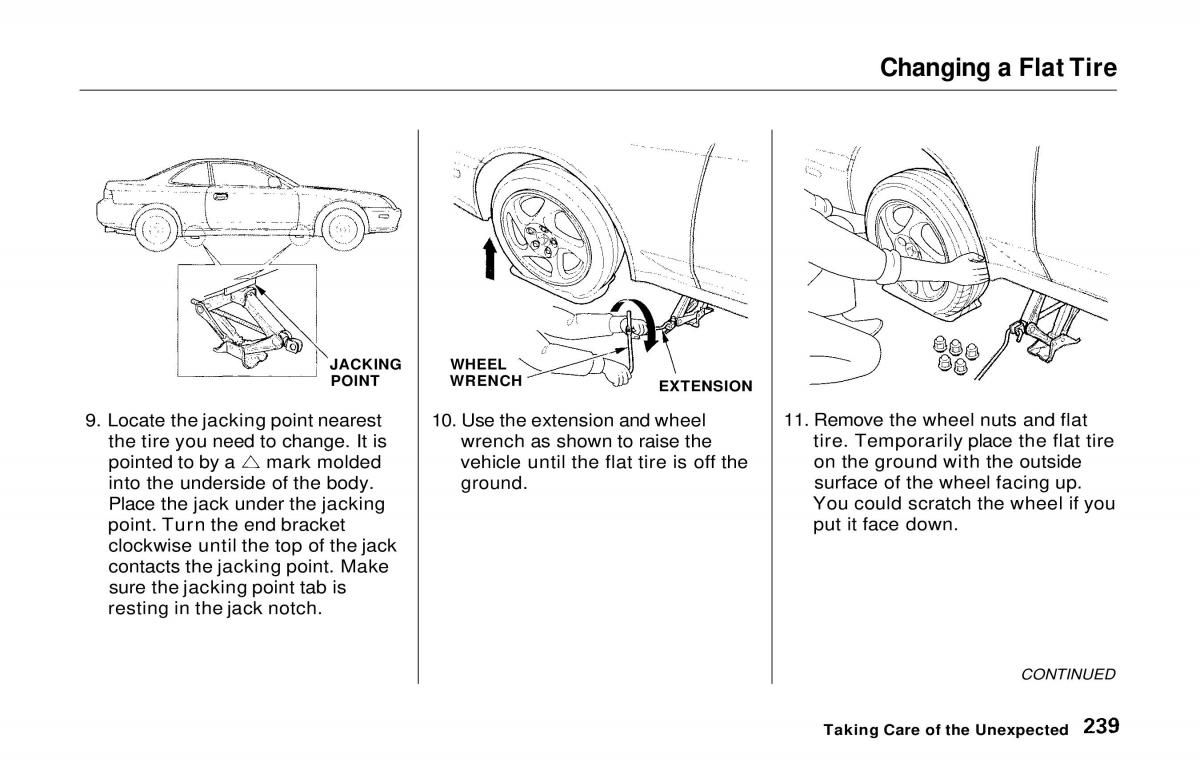 manual  Honda Prelude V 5 owners manual / page 234