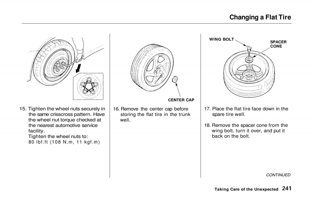 manual  Honda Prelude V 5 owners manual / page 236