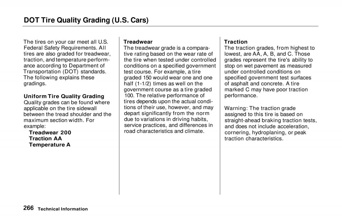 manual  Honda Prelude V 5 owners manual / page 260