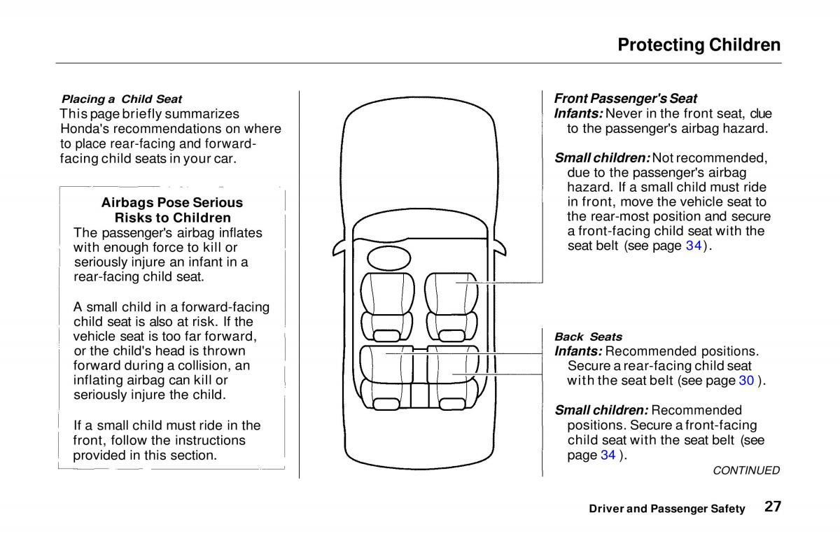 manual  Honda Prelude V 5 owners manual / page 28