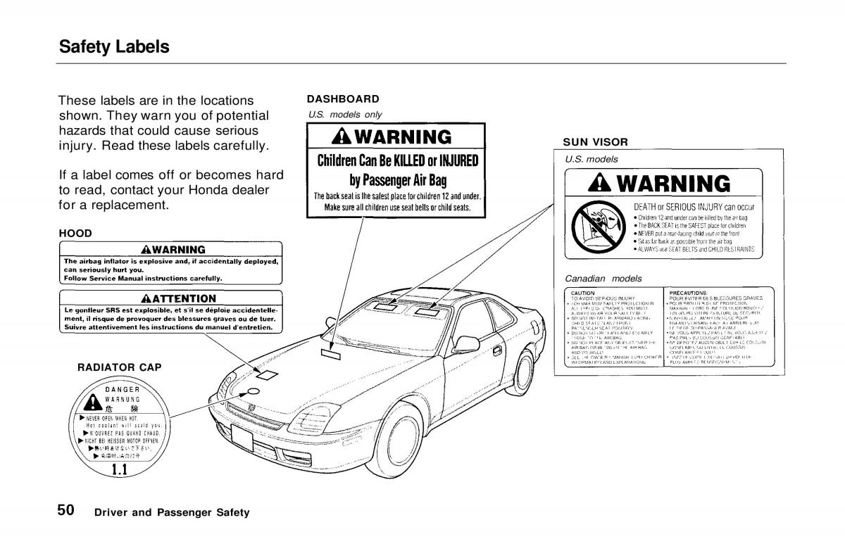 manual  Honda Prelude V 5 owners manual / page 51