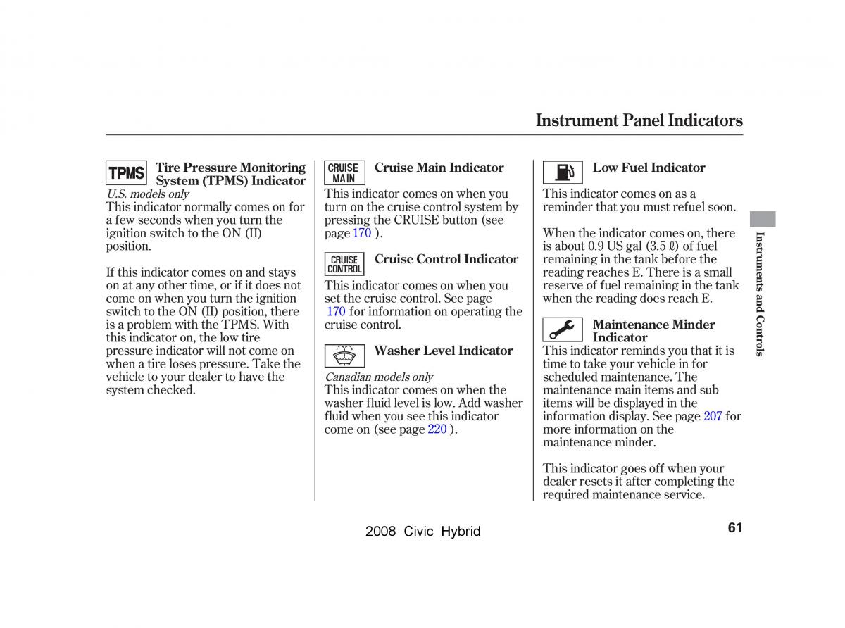 Honda Civic Hybrid VIII 8 owners manual / page 64