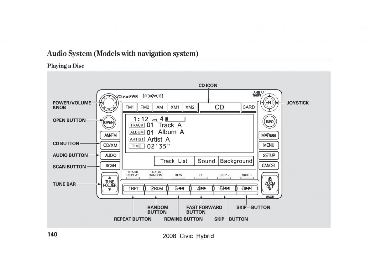 Honda Civic Hybrid VIII 8 owners manual / page 143