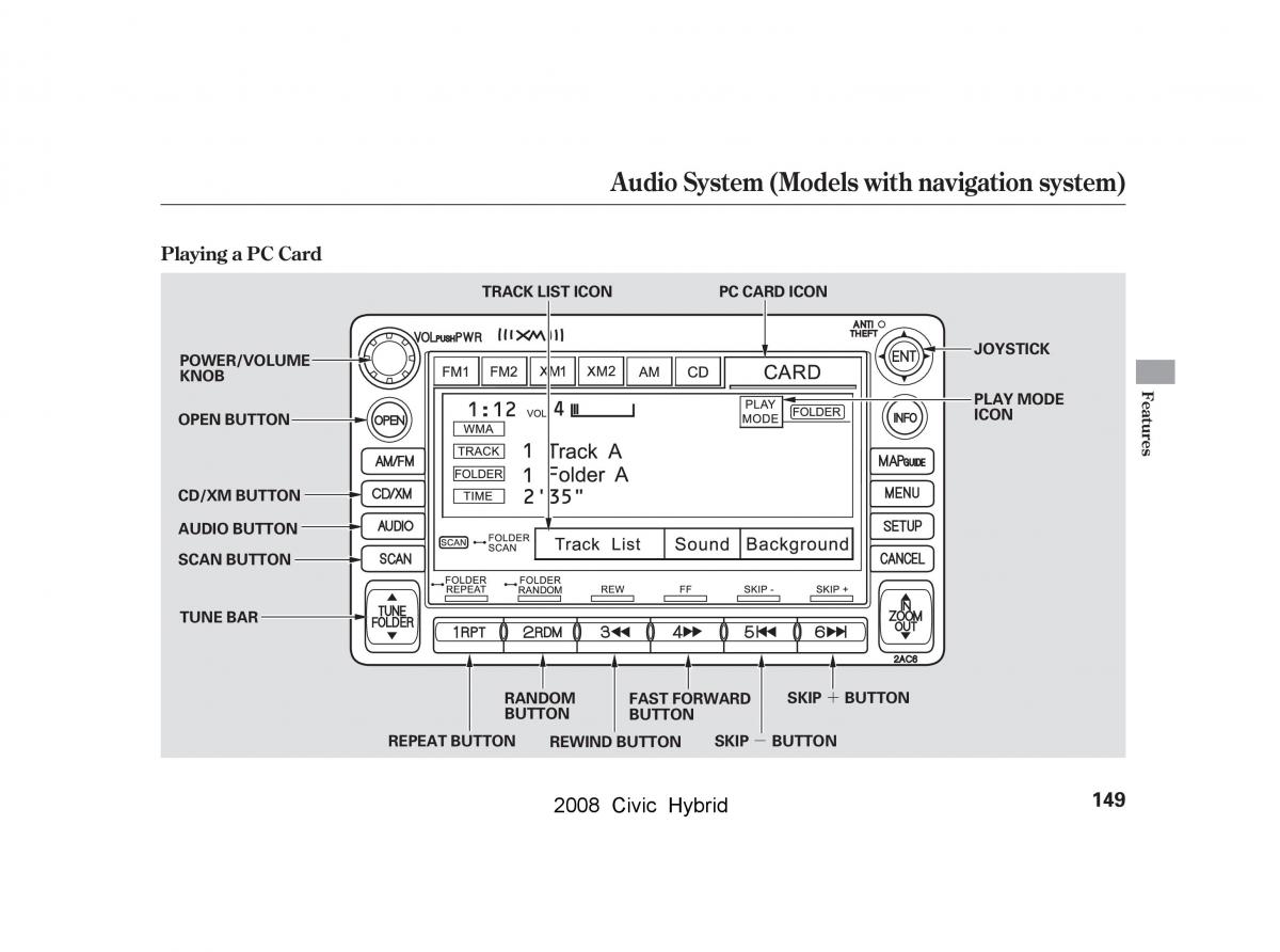 Honda Civic Hybrid VIII 8 owners manual / page 152