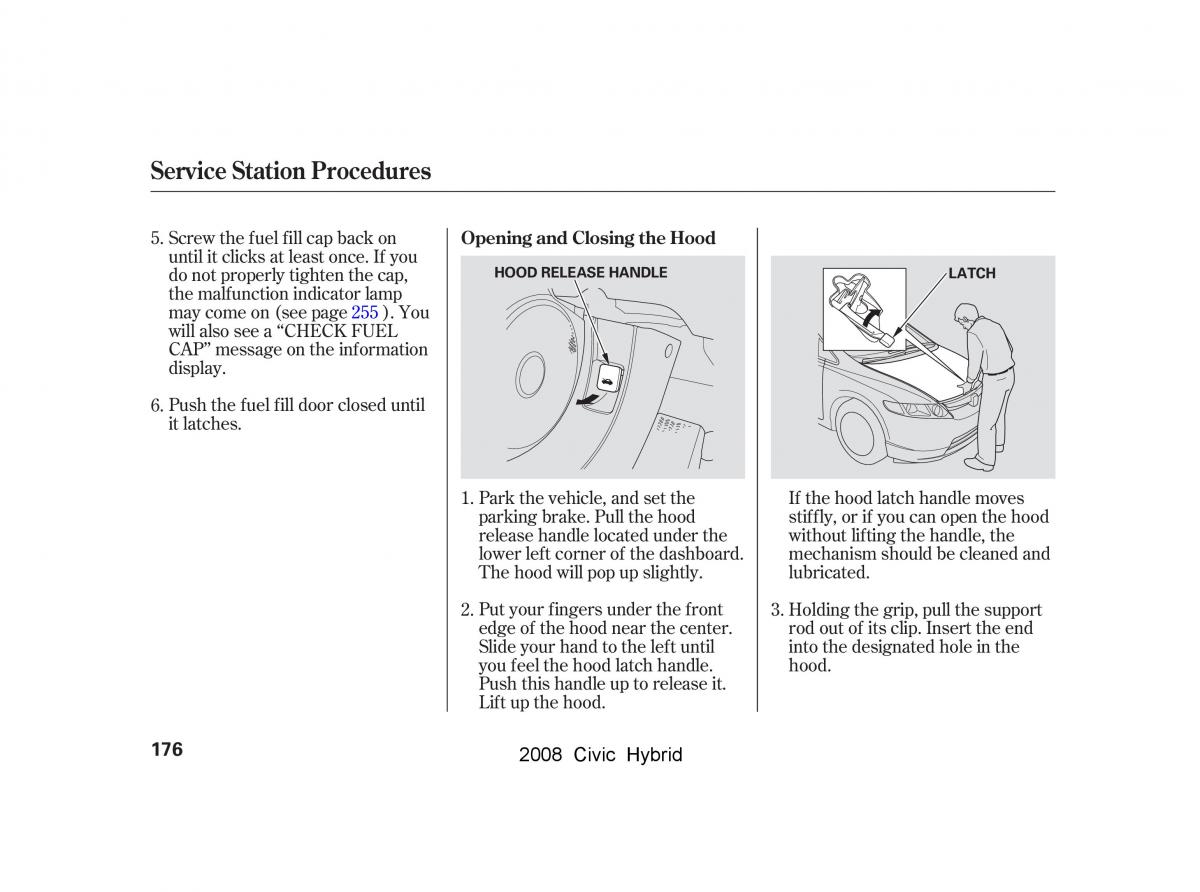 Honda Civic Hybrid VIII 8 owners manual / page 179