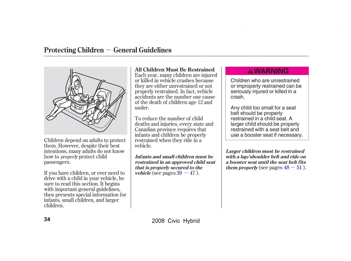 Honda Civic Hybrid VIII 8 owners manual / page 37