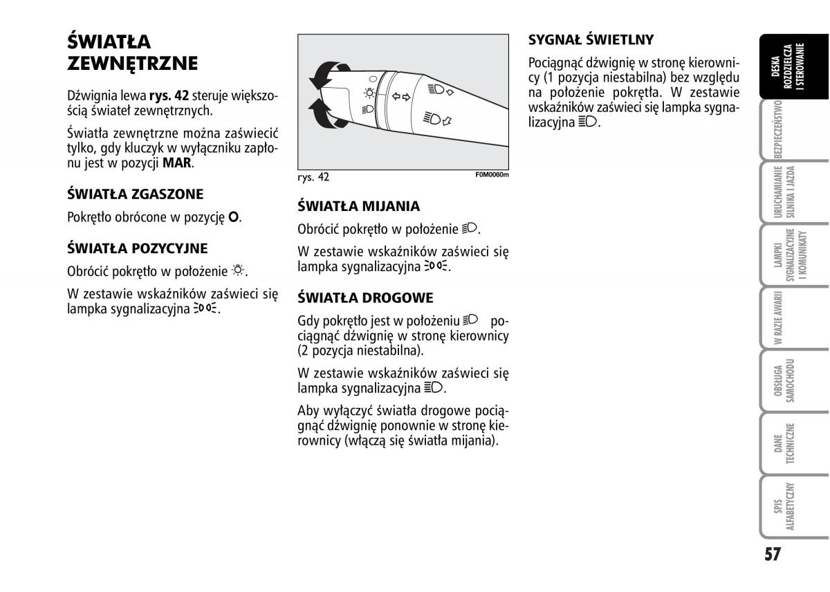 Fiat Grande Punto III 3 instrukcja obslugi / page 59