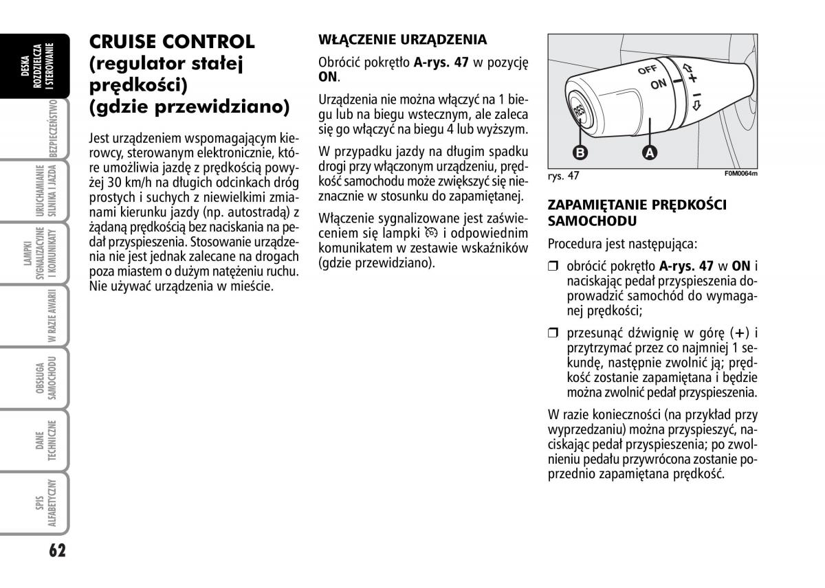 Fiat Grande Punto III 3 instrukcja obslugi / page 64