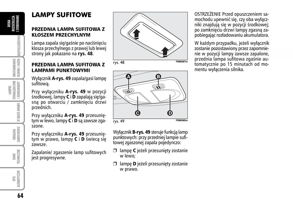 Fiat Grande Punto III 3 instrukcja obslugi / page 66