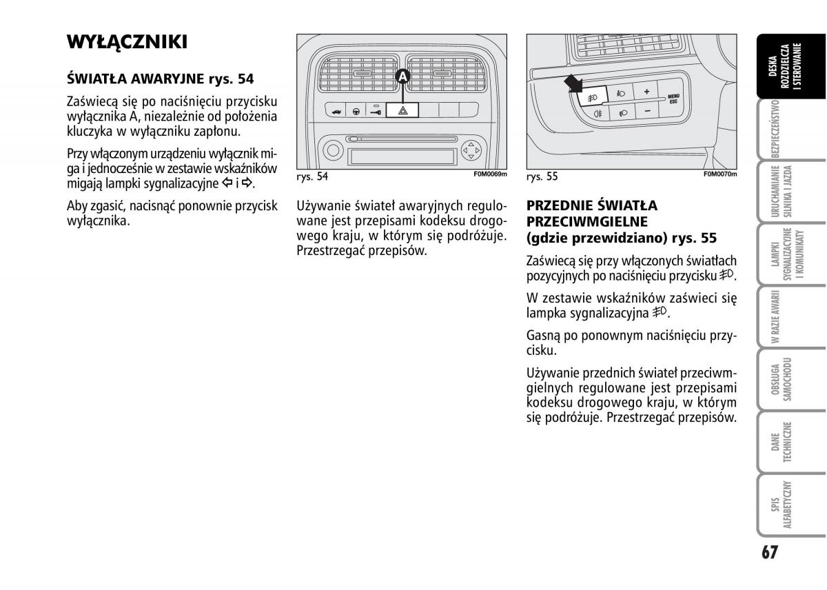 Fiat Grande Punto III 3 instrukcja obslugi / page 69