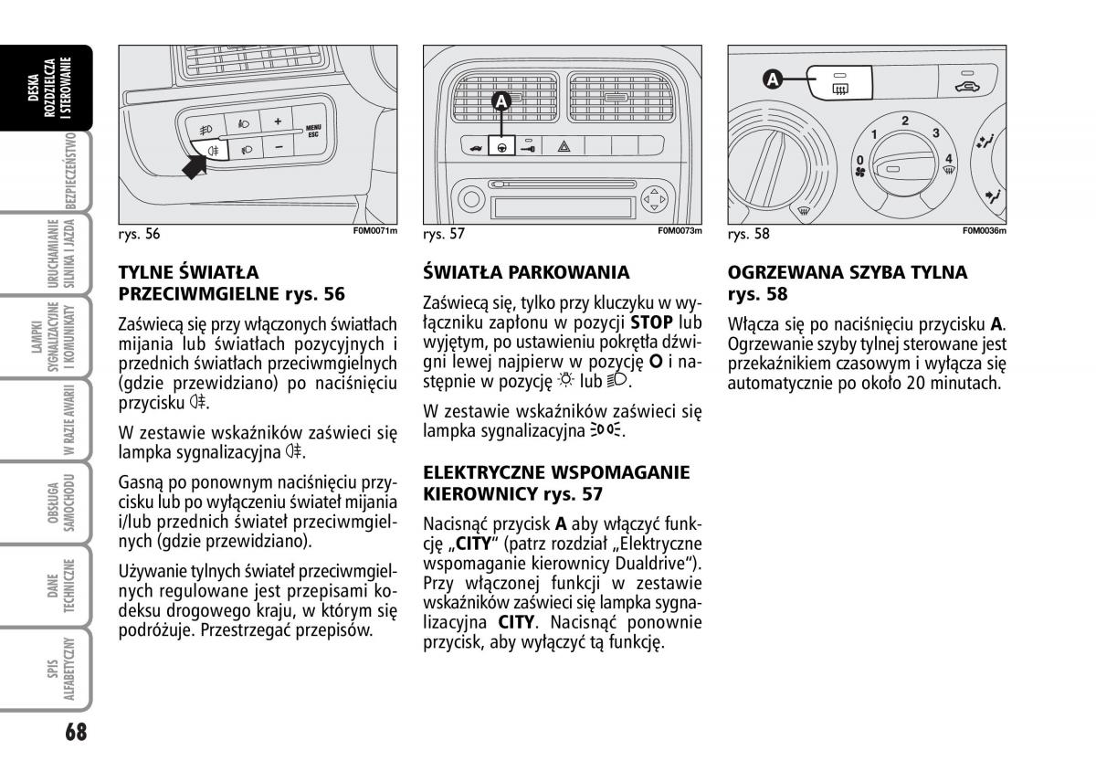 Fiat Grande Punto III 3 instrukcja obslugi / page 70