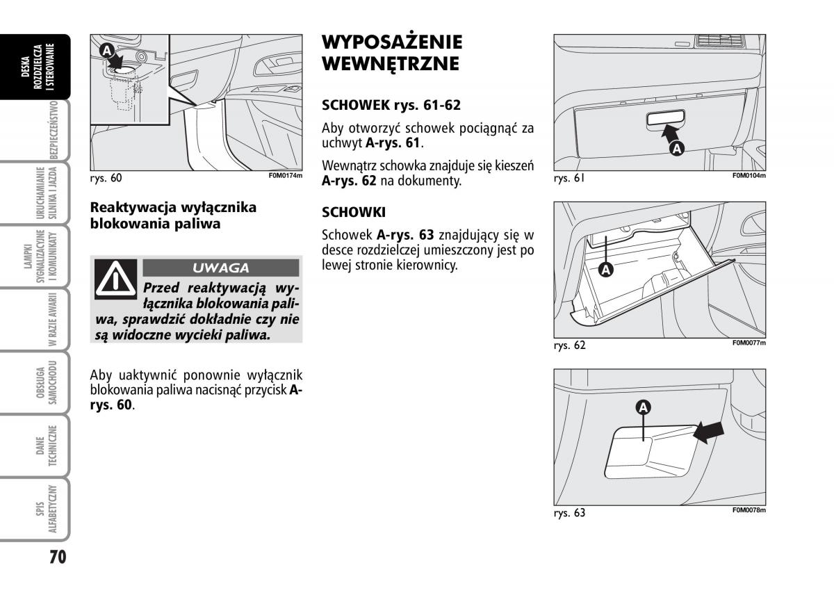 Fiat Grande Punto III 3 instrukcja obslugi / page 72