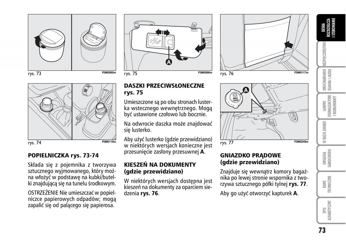 Fiat Grande Punto III 3 instrukcja obslugi / page 75