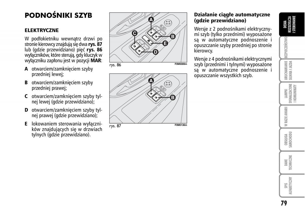 Fiat Grande Punto III 3 instrukcja obslugi / page 81