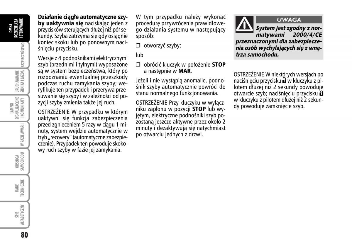 Fiat Grande Punto III 3 instrukcja obslugi / page 82