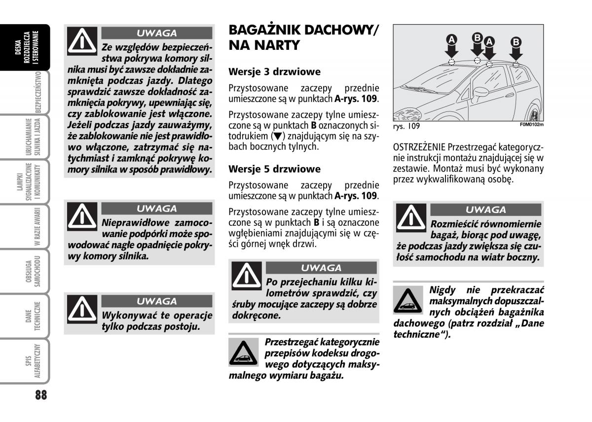 Fiat Grande Punto III 3 instrukcja obslugi / page 90