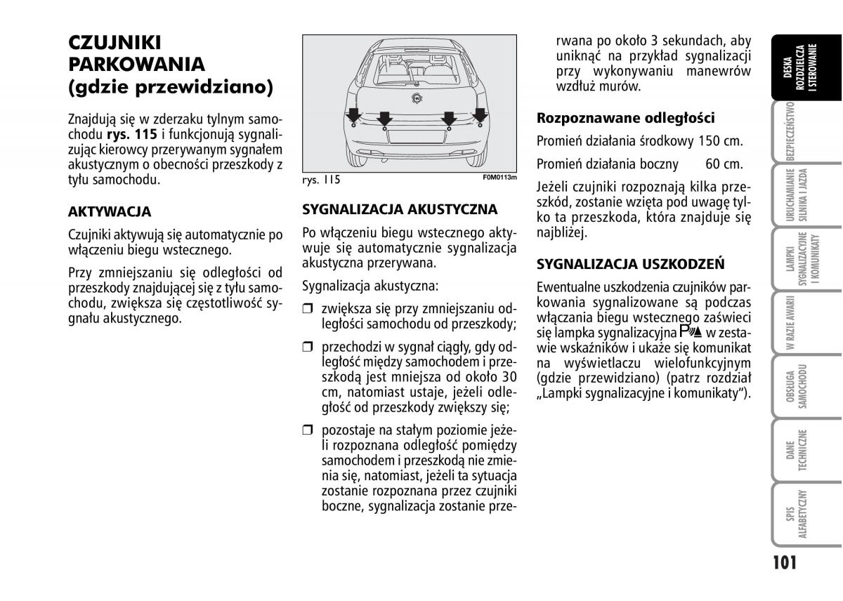 Fiat Grande Punto III 3 instrukcja obslugi / page 103