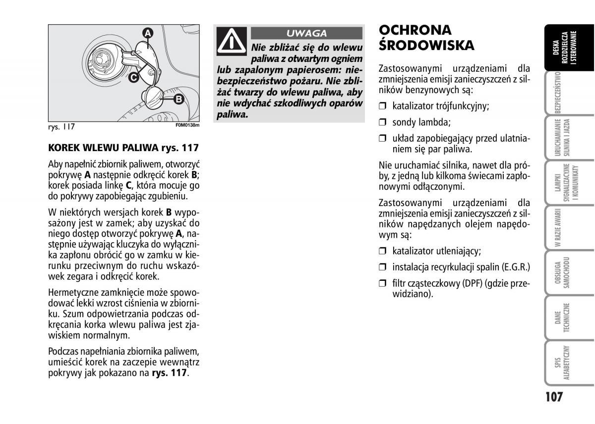 Fiat Grande Punto III 3 instrukcja obslugi / page 109