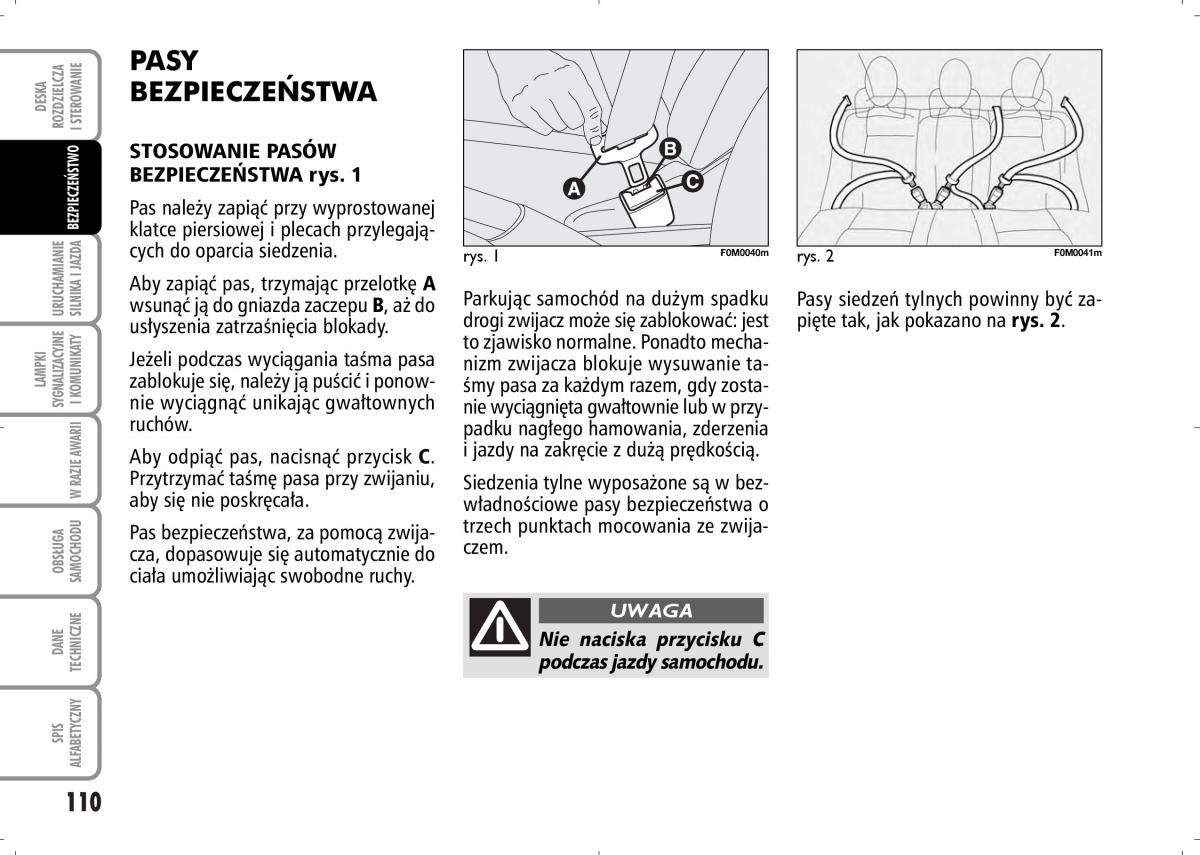 Fiat Grande Punto III 3 instrukcja obslugi / page 112