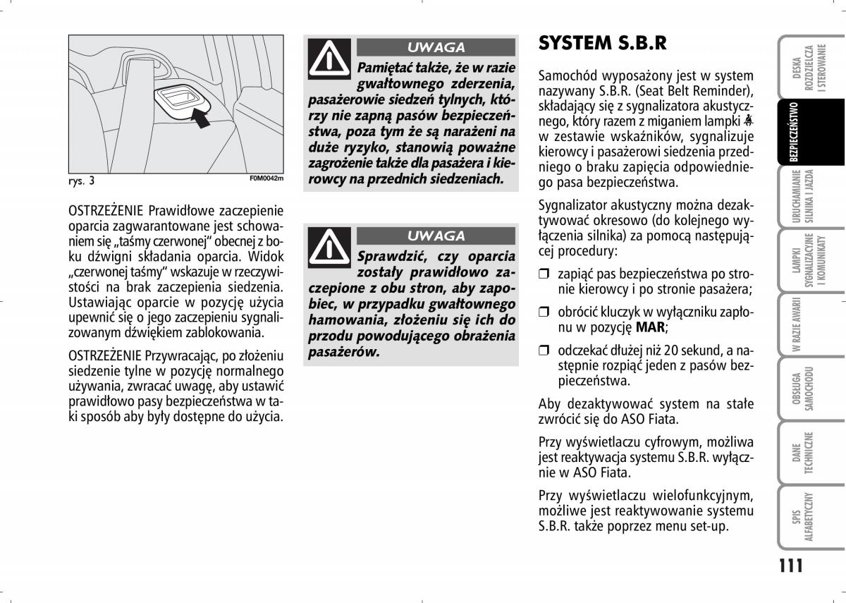 Fiat Grande Punto III 3 instrukcja obslugi / page 113