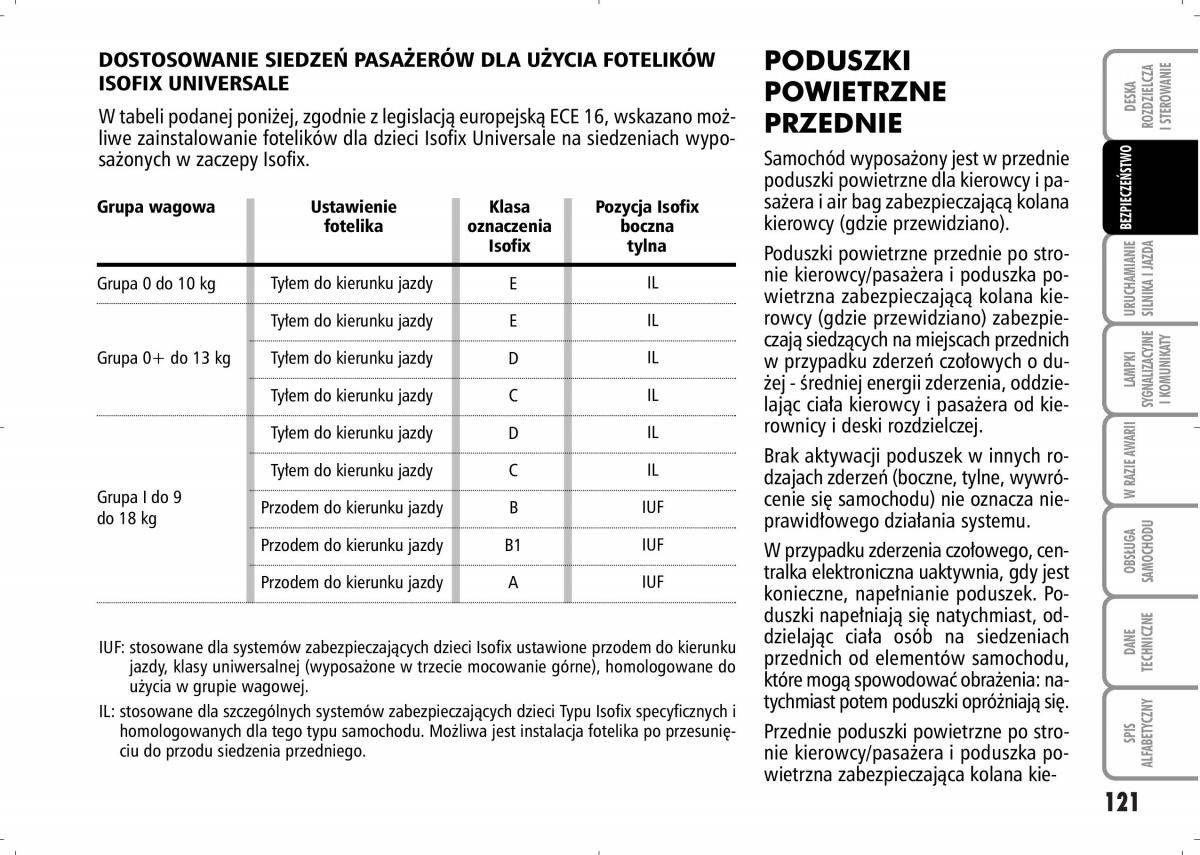 Fiat Grande Punto III 3 instrukcja obslugi / page 123