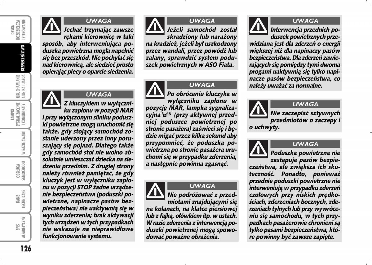 Fiat Grande Punto III 3 instrukcja obslugi / page 128