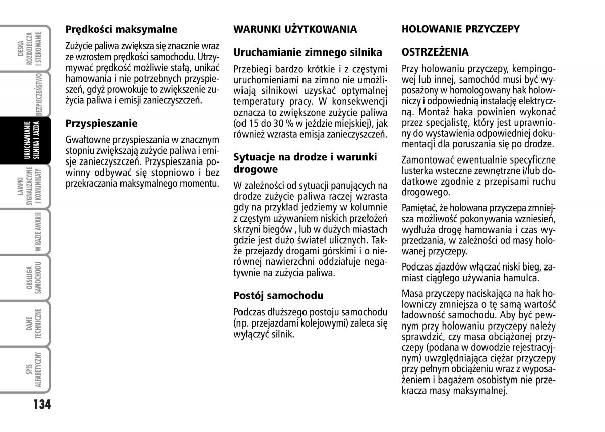 Fiat Grande Punto III 3 instrukcja obslugi / page 136