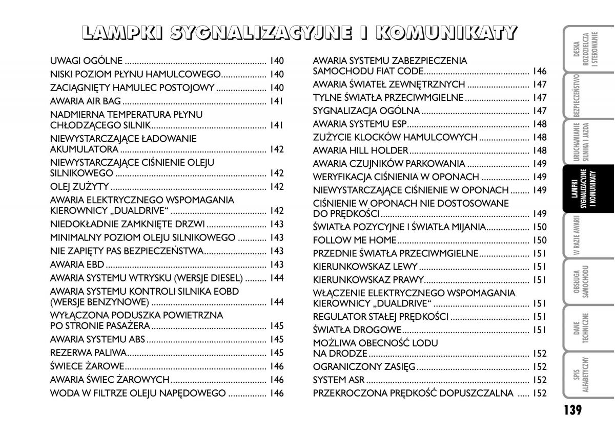 Fiat Grande Punto III 3 instrukcja obslugi / page 141