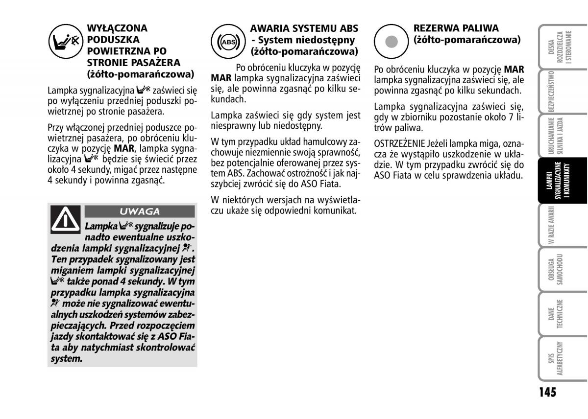 Fiat Grande Punto III 3 instrukcja obslugi / page 147