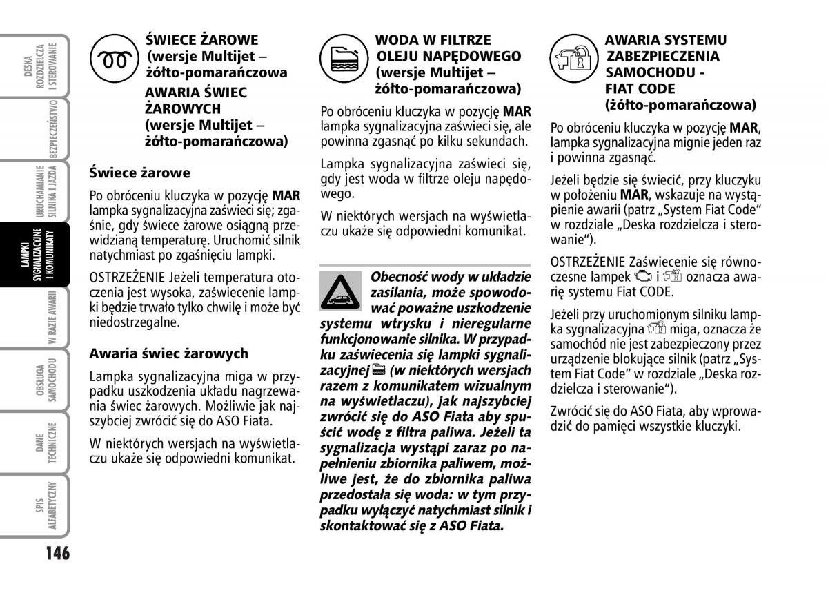 Fiat Grande Punto III 3 instrukcja obslugi / page 148