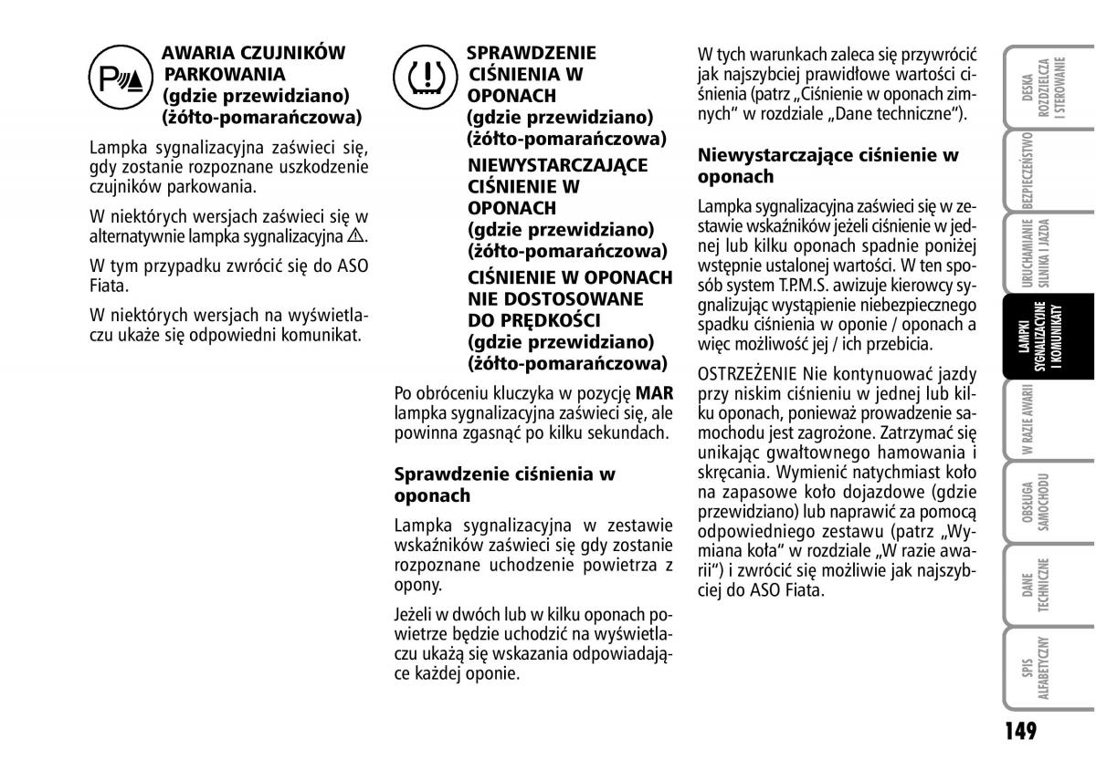 Fiat Grande Punto III 3 instrukcja obslugi / page 151