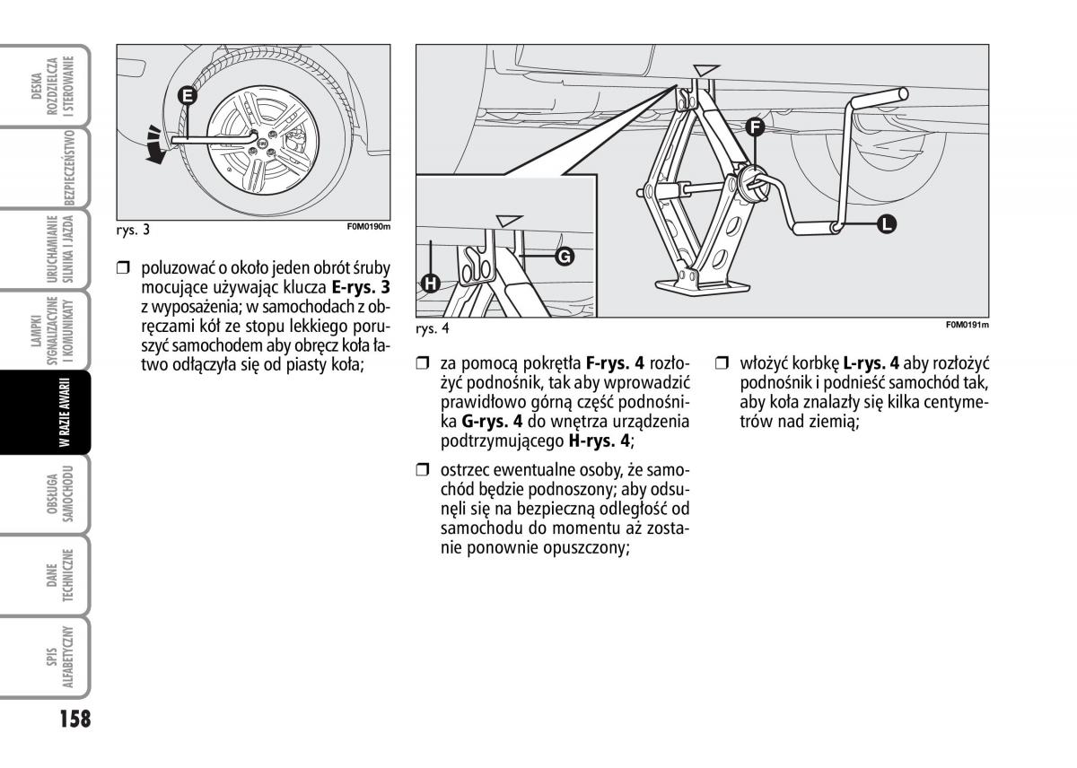 Fiat Grande Punto III 3 instrukcja obslugi / page 160