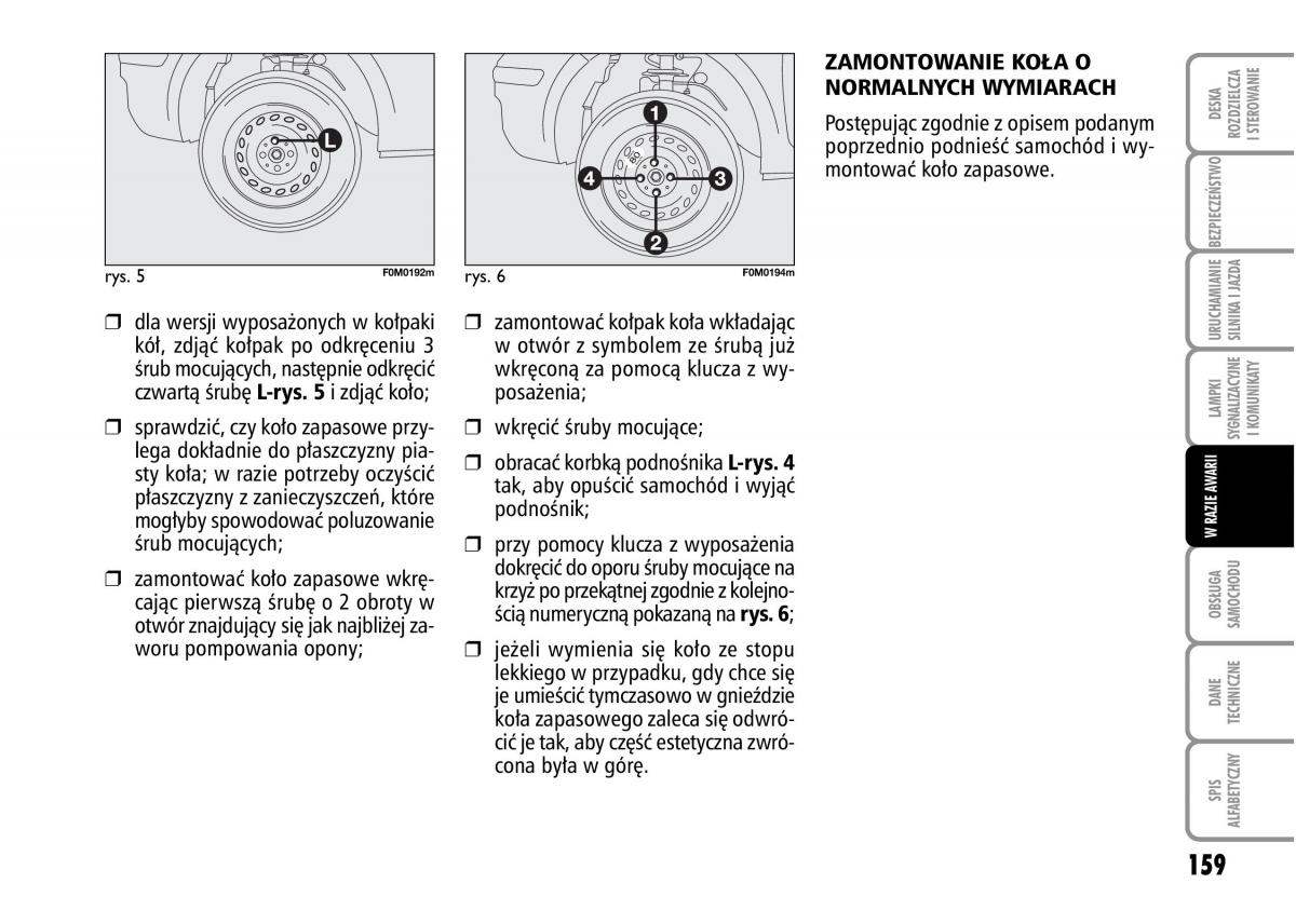 Fiat Grande Punto III 3 instrukcja obslugi / page 161