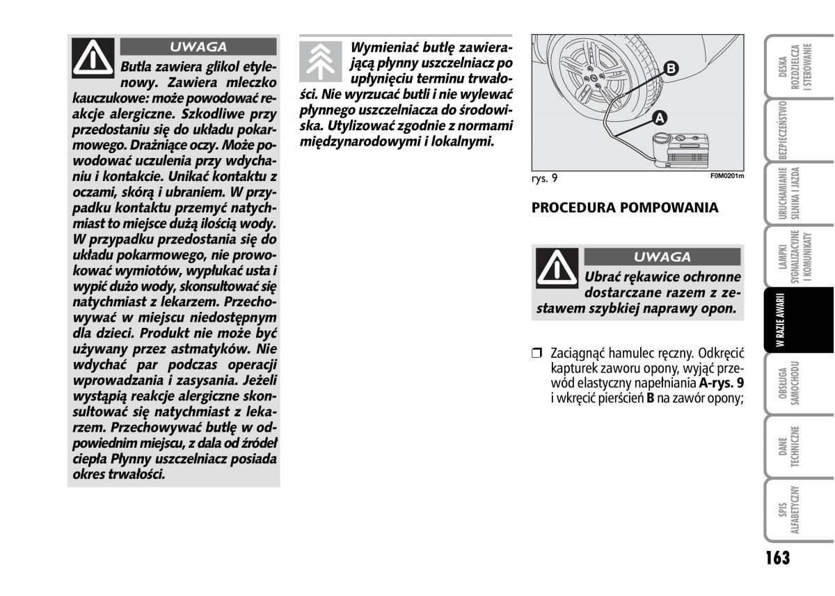 Fiat Grande Punto III 3 instrukcja obslugi / page 165