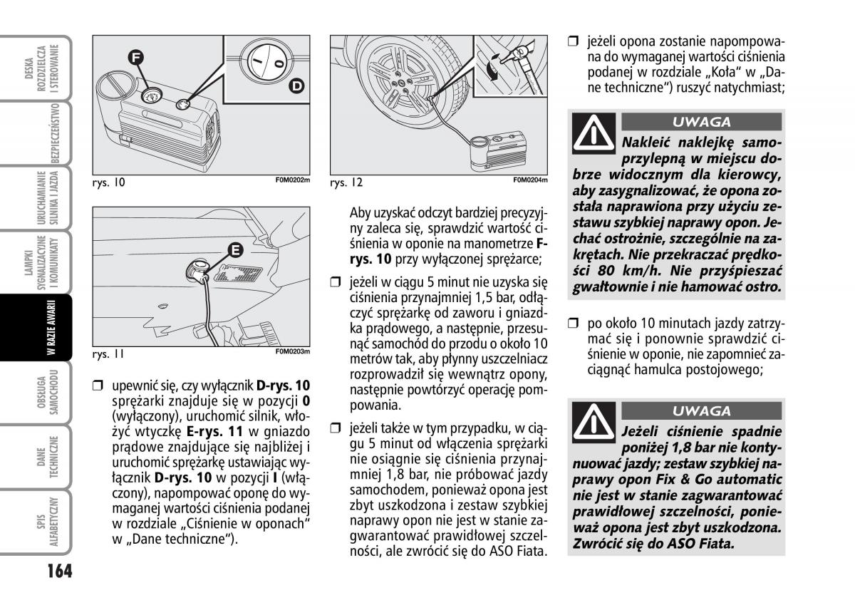 Fiat Grande Punto III 3 instrukcja obslugi / page 166