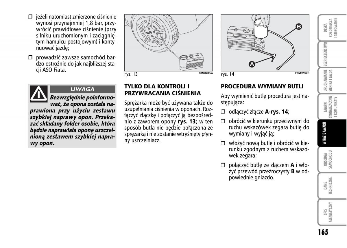 Fiat Grande Punto III 3 instrukcja obslugi / page 167