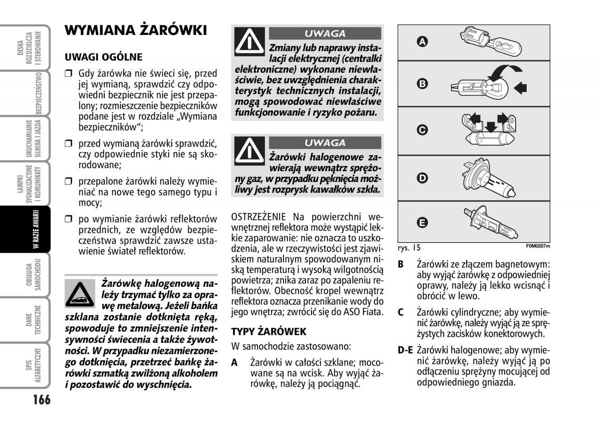 Fiat Grande Punto III 3 instrukcja obslugi / page 168