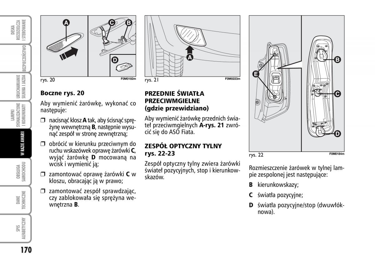 Fiat Grande Punto III 3 instrukcja obslugi / page 172