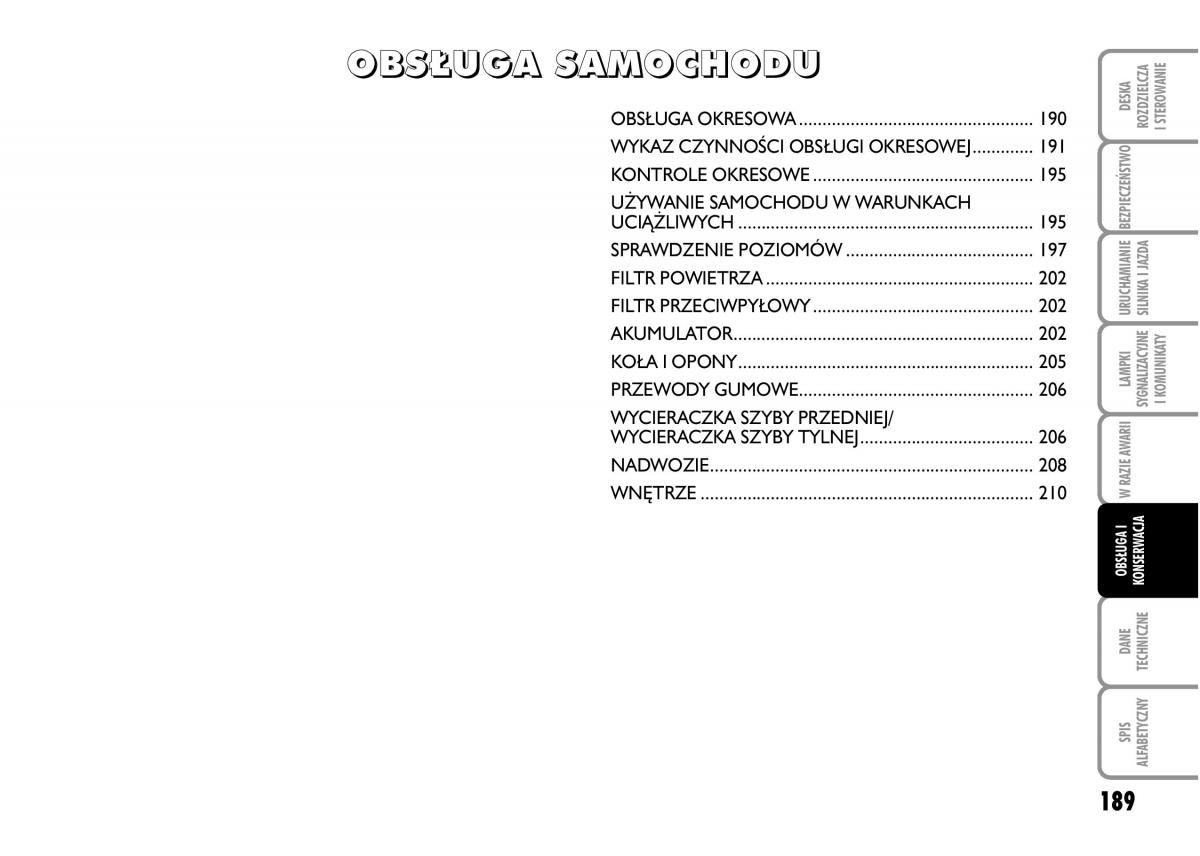 Fiat Grande Punto III 3 instrukcja obslugi / page 191