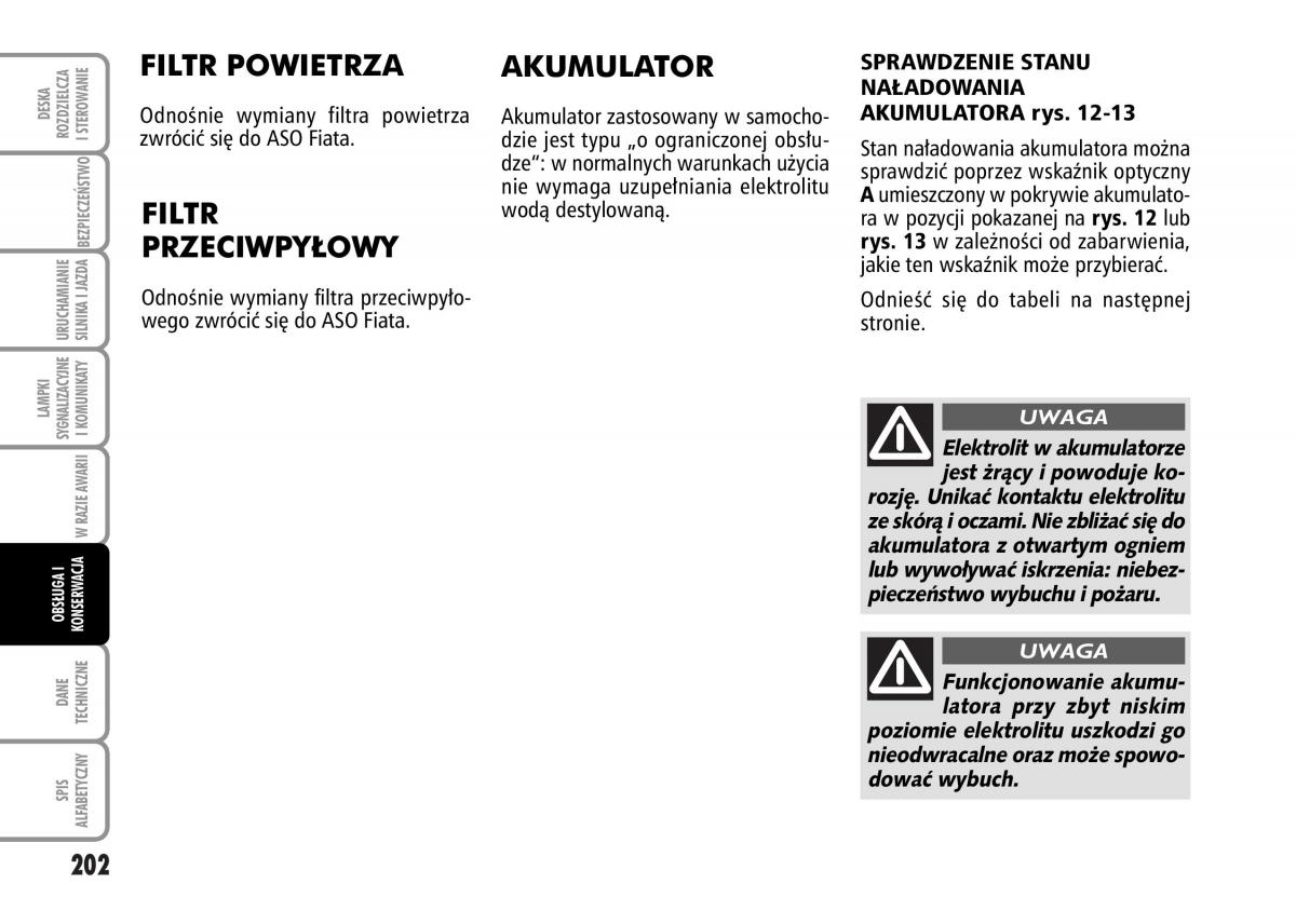 Fiat Grande Punto III 3 instrukcja obslugi / page 204