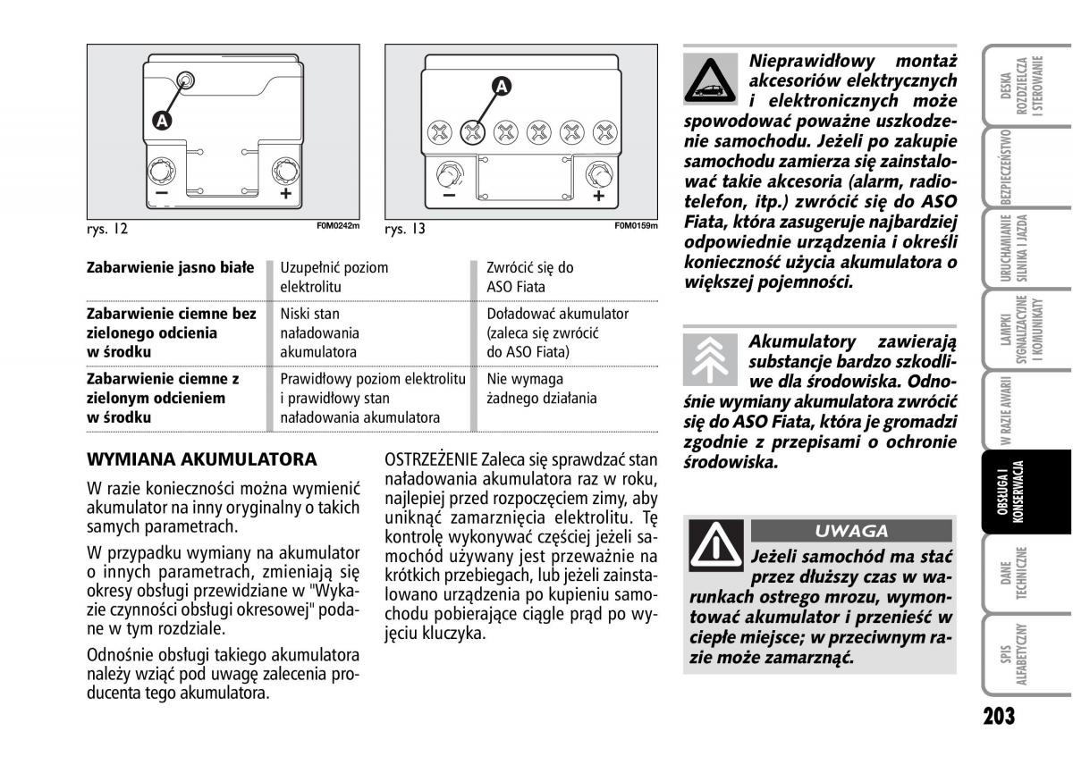 Fiat Grande Punto III 3 instrukcja obslugi / page 205