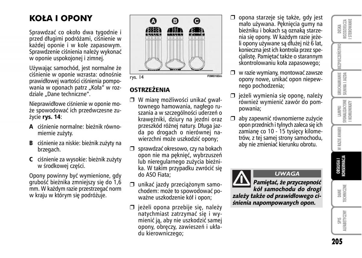 Fiat Grande Punto III 3 instrukcja obslugi / page 207